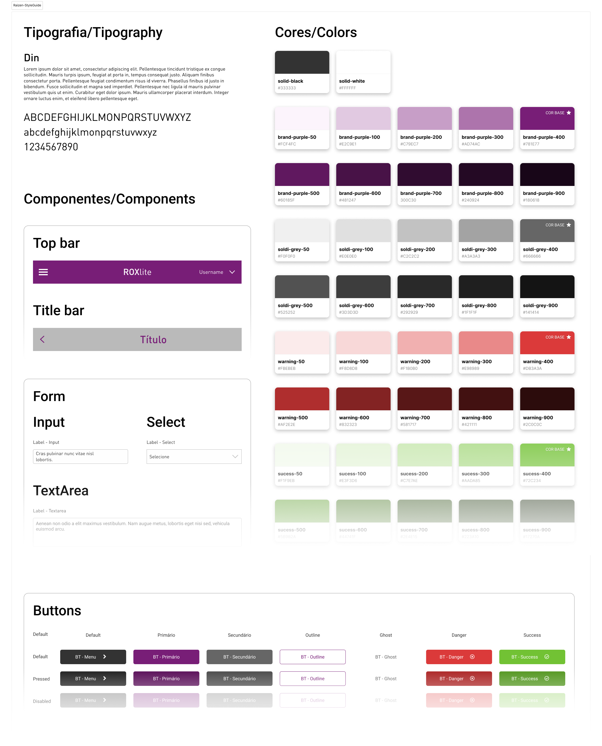 Raízen ROXLite — Style Guide / Design System