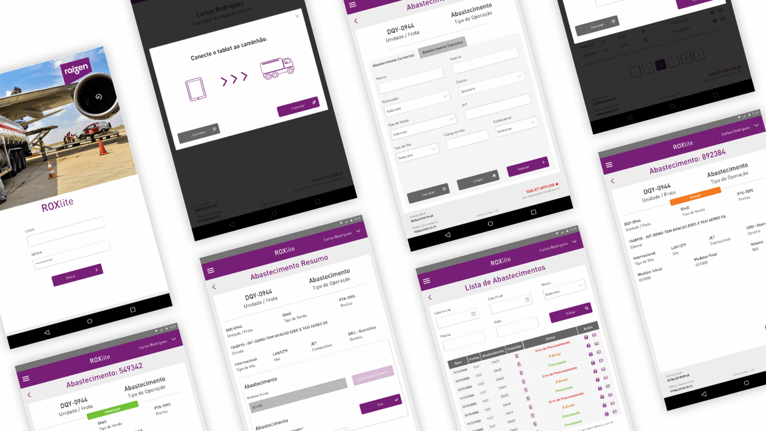 Raízen ROXLite — Wireframes